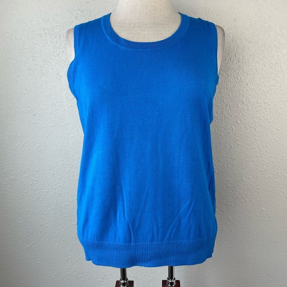 NWT Sharagano Crayon Blue Tank Top Size M